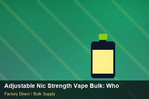 Adjustable Nic Strength Vape Bulk — Adjustable Nic Strength Vape Bulk: Wholesale Price — for German Importers photo 2