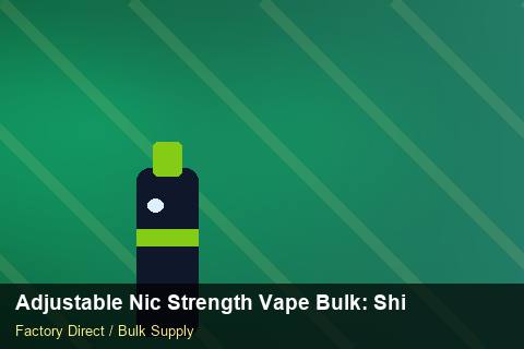 Adjustable Nic Strength Vape Bulk — Adjustable Nic Strength Vape Bulk: Shipping & Logistics — for German Importers photo 1