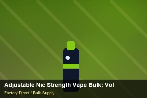 Adjustable Nic Strength Vape Bulk — Adjustable Nic Strength Vape Bulk: Volume Pricing Tiers — for German Importers photo 2