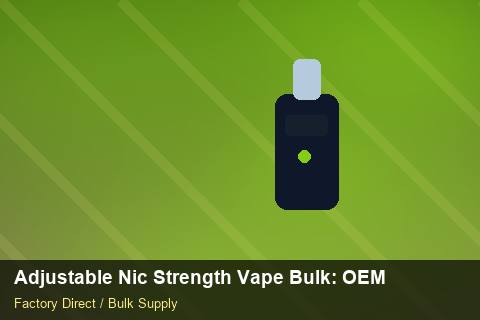 Adjustable Nic Strength Vape Bulk — Adjustable Nic Strength Vape Bulk: OEM & ODM Service — for German Importers photo 1