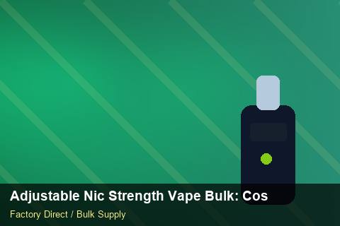 Adjustable Nic Strength Vape Bulk — Adjustable Nic Strength Vape Bulk: Cost Breakdown — for German Importers photo 1