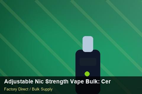 Adjustable Nic Strength Vape Bulk — Adjustable Nic Strength Vape Bulk: Certifications & MSDS — for German Importers photo 2