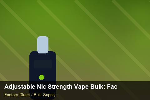 Adjustable Nic Strength Vape Bulk — Adjustable Nic Strength Vape Bulk: Factory Audit Report — for German Importers photo 1