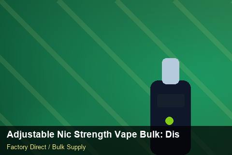 Adjustable Nic Strength Vape Bulk — Adjustable Nic Strength Vape Bulk: Distribution Channels — for German Importers photo 1