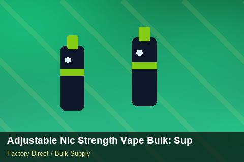 Adjustable Nic Strength Vape Bulk — Adjustable Nic Strength Vape Bulk: Supplier Vetting — for German Importers photo 1