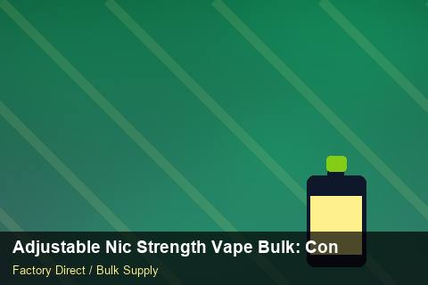 Adjustable Nic Strength Vape Bulk — Adjustable Nic Strength Vape Bulk: Contract Essentials — for German Importers photo 2