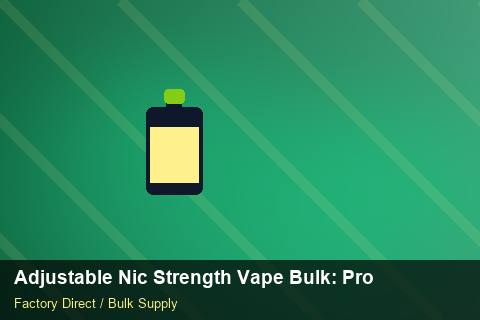 Adjustable Nic Strength Vape Bulk — Adjustable Nic Strength Vape Bulk: Production Capacity — for UK Retailers photo 1