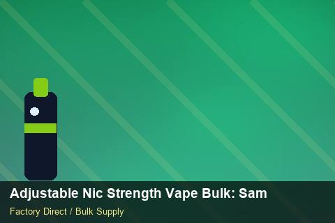 Adjustable Nic Strength Vape Bulk — Adjustable Nic Strength Vape Bulk: Sample Policy — for US Distributors photo 1