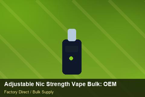 Adjustable Nic Strength Vape Bulk — Adjustable Nic Strength Vape Bulk: OEM & ODM Service — for US Distributors photo 1