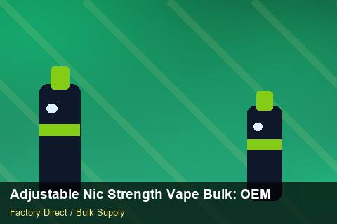 Adjustable Nic Strength Vape Bulk — Adjustable Nic Strength Vape Bulk: OEM & ODM Service — for US Distributors photo 2