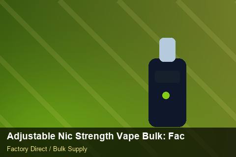 Adjustable Nic Strength Vape Bulk — Adjustable Nic Strength Vape Bulk: Factory Audit Report — for US Distributors photo 1