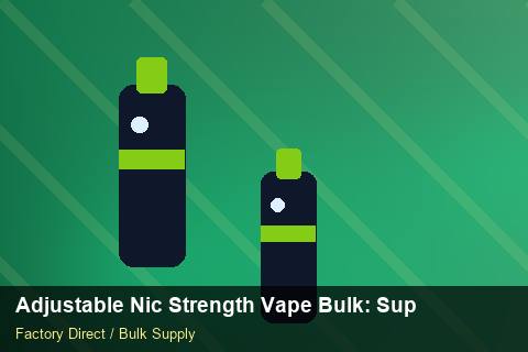 Adjustable Nic Strength Vape Bulk — Adjustable Nic Strength Vape Bulk: Supplier Vetting — for US Distributors photo 1