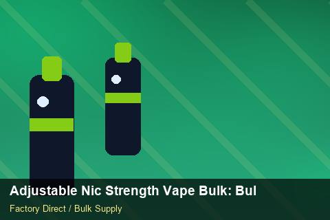 Adjustable Nic Strength Vape Bulk — Adjustable Nic Strength Vape Bulk: Bulk Supplier Guide — for EU Chains photo 1