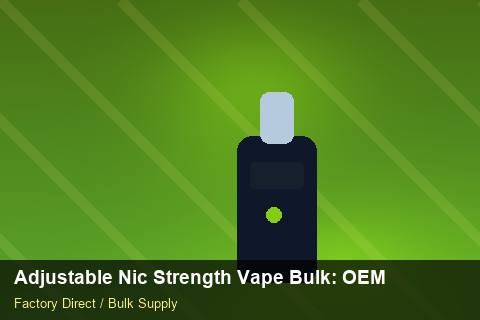 Adjustable Nic Strength Vape Bulk — Adjustable Nic Strength Vape Bulk: OEM & ODM Service — for EU Chains photo 1