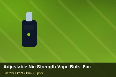Adjustable Nic Strength Vape Bulk — Adjustable Nic Strength Vape Bulk: Factory Audit Report — for EU Chains photo 1