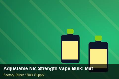 Adjustable Nic Strength Vape Bulk — Adjustable Nic Strength Vape Bulk: Material & Ingredients — for EU Chains photo 1