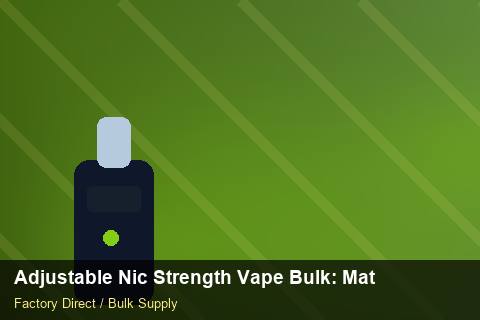 Adjustable Nic Strength Vape Bulk — Adjustable Nic Strength Vape Bulk: Material & Ingredients — for EU Chains photo 2