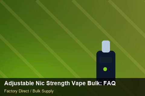 Adjustable Nic Strength Vape Bulk — Adjustable Nic Strength Vape Bulk: FAQ — for EU Chains photo 1