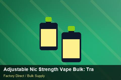 Adjustable Nic Strength Vape Bulk — Adjustable Nic Strength Vape Bulk: Trade Terms — for EU Chains photo 1