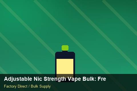 Adjustable Nic Strength Vape Bulk — Adjustable Nic Strength Vape Bulk: Freight Insurance — for EU Chains photo 1