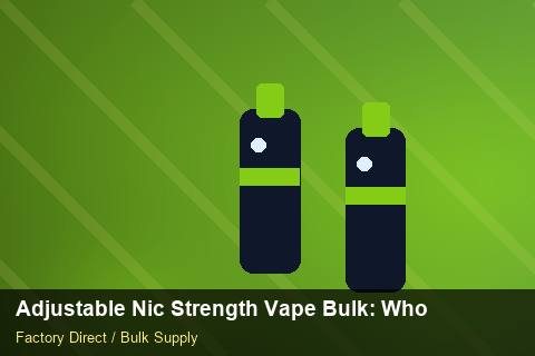 Adjustable Nic Strength Vape Bulk — Adjustable Nic Strength Vape Bulk: Wholesale Price — MOQ Explained photo 1