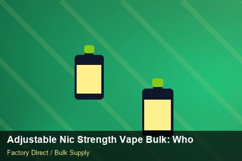 Adjustable Nic Strength Vape Bulk — Adjustable Nic Strength Vape Bulk: Wholesale Price — MOQ Explained photo 2