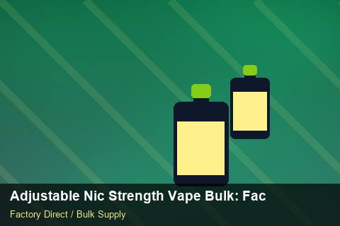 Adjustable Nic Strength Vape Bulk — Adjustable Nic Strength Vape Bulk: Factory Direct Quote — MOQ Explained photo 1