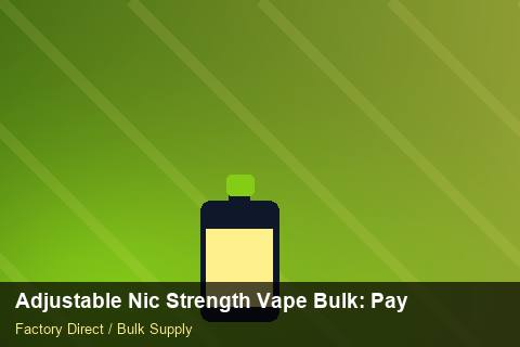 Adjustable Nic Strength Vape Bulk — Adjustable Nic Strength Vape Bulk: Payment Terms — MOQ Explained photo 1
