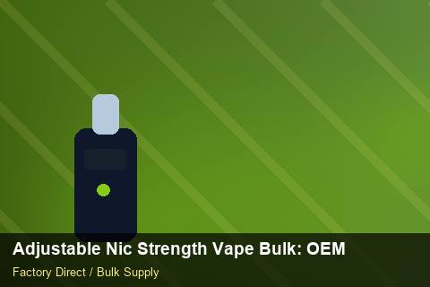 Adjustable Nic Strength Vape Bulk — Adjustable Nic Strength Vape Bulk: OEM & ODM Service — MOQ Explained photo 1