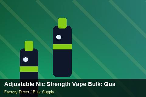Adjustable Nic Strength Vape Bulk — Adjustable Nic Strength Vape Bulk: Quality Control Process — MOQ Explained photo 1