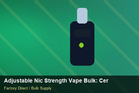 Adjustable Nic Strength Vape Bulk — Adjustable Nic Strength Vape Bulk: Certifications & MSDS — MOQ Explained photo 2