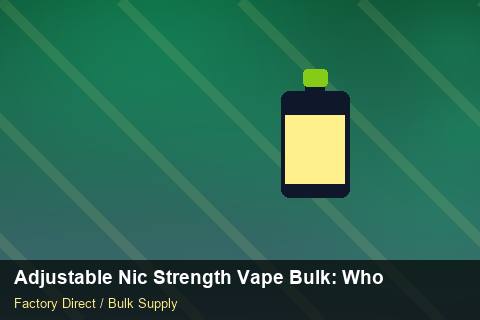 Adjustable Nic Strength Vape Bulk — Adjustable Nic Strength Vape Bulk: Wholesale Price — Cost Breakdown photo 2