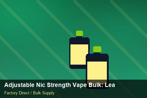 Adjustable Nic Strength Vape Bulk — Adjustable Nic Strength Vape Bulk: Lead Time & MOQ — Cost Breakdown photo 1
