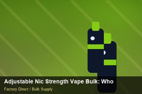 Adjustable Nic Strength Vape Bulk — Adjustable Nic Strength Vape Bulk: Wholesale Price — Step-by-Step photo 1