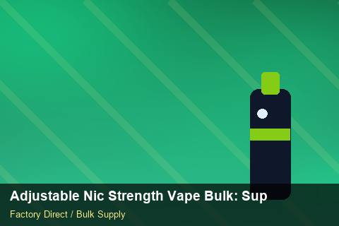 Adjustable Nic Strength Vape Bulk — Adjustable Nic Strength Vape Bulk: Supplier Vetting — Step-by-Step photo 1