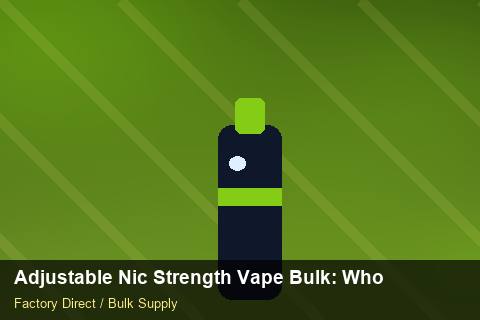 Adjustable Nic Strength Vape Bulk — Adjustable Nic Strength Vape Bulk: Wholesale Price — Checklist photo 1