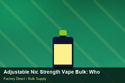 Adjustable Nic Strength Vape Bulk — Adjustable Nic Strength Vape Bulk: Wholesale Price — Checklist photo 2