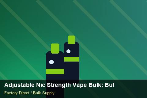 Adjustable Nic Strength Vape Bulk — Adjustable Nic Strength Vape Bulk: Bulk Supplier Guide — Checklist photo 1
