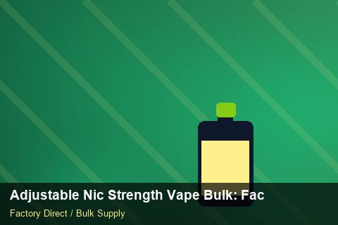 Adjustable Nic Strength Vape Bulk — Adjustable Nic Strength Vape Bulk: Factory Direct Quote — Checklist photo 1