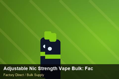 Adjustable Nic Strength Vape Bulk — Adjustable Nic Strength Vape Bulk: Factory Direct Quote — Checklist photo 2