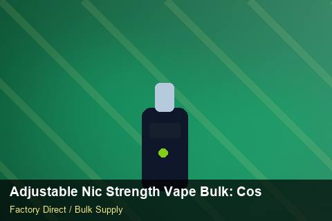 Adjustable Nic Strength Vape Bulk — Adjustable Nic Strength Vape Bulk: Cost Breakdown — Checklist photo 1
