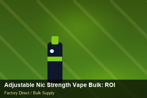 Adjustable Nic Strength Vape Bulk — Adjustable Nic Strength Vape Bulk: ROI Analysis — Checklist photo 1
