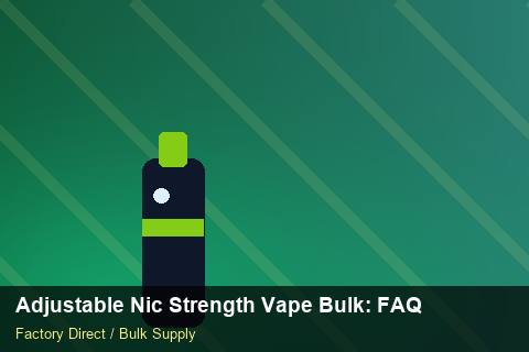 Adjustable Nic Strength Vape Bulk — Adjustable Nic Strength Vape Bulk: FAQ — vs Competitors photo 2