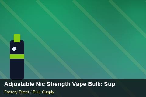 Adjustable Nic Strength Vape Bulk — Adjustable Nic Strength Vape Bulk: Supplier Vetting — vs Competitors photo 1