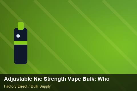 Adjustable Nic Strength Vape Bulk — Adjustable Nic Strength Vape Bulk: Wholesale Price — 2026 Update photo 1
