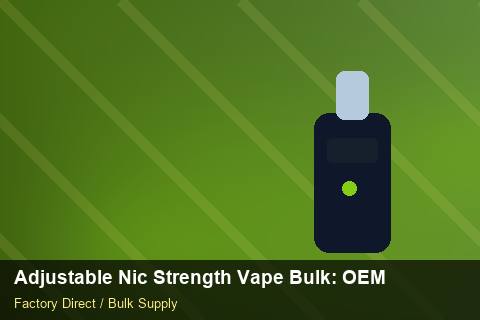 Adjustable Nic Strength Vape Bulk — Adjustable Nic Strength Vape Bulk: OEM & ODM Service — 2026 Update photo 1