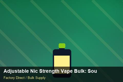 Adjustable Nic Strength Vape Bulk — Adjustable Nic Strength Vape Bulk: Sourcing Workflow — 2026 Update photo 2