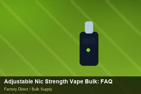 Adjustable Nic Strength Vape Bulk — Adjustable Nic Strength Vape Bulk: FAQ — 2026 Update photo 1