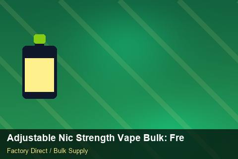 Adjustable Nic Strength Vape Bulk — Adjustable Nic Strength Vape Bulk: Freight Insurance — 2026 Update photo 1