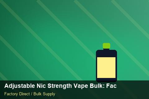 Adjustable Nic Strength Vape Bulk — Adjustable Nic Strength Vape Bulk: Factory Direct Quote — Beginner Notes photo 1